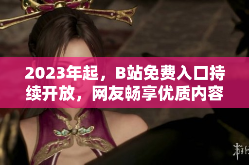 2023年起，B站免费入口持续开放，网友畅享优质内容