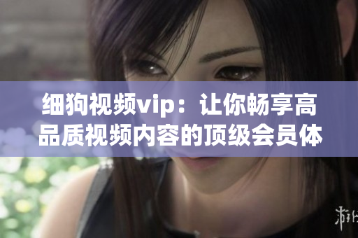 细狗视频vip：让你畅享高品质视频内容的顶级会员体验(1)
