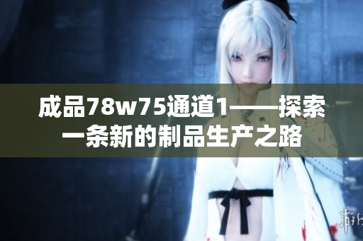 成品78w75通道1——探索一条新的制品生产之路