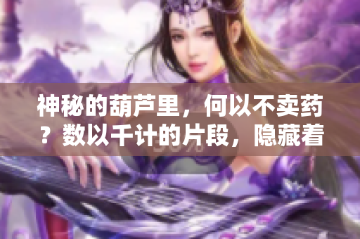 神秘的葫芦里，何以不卖药？数以千计的片段，隐藏着什么秘密？