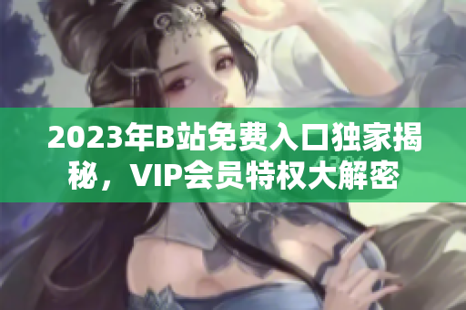 2023年B站免费入口独家揭秘，VIP会员特权大解密