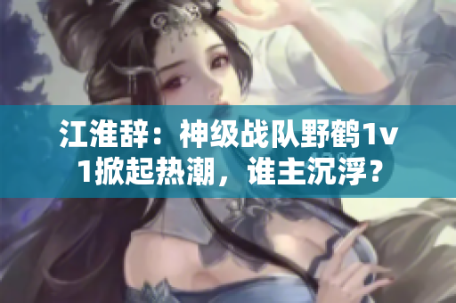 江淮辞：神级战队野鹤1v1掀起热潮，谁主沉浮？