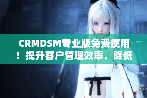 CRMDSM专业版免费使用！提升客户管理效率，降低成本！